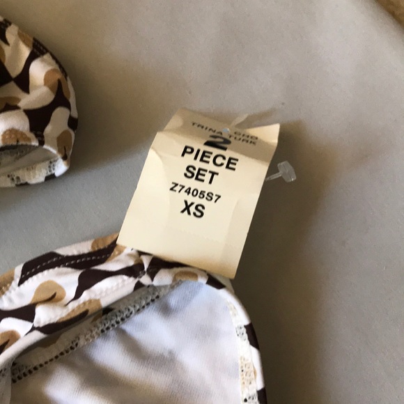NWT Trina Turk 2-piece Bikini Top & Bottom XS B/W - Picture 2 of 4